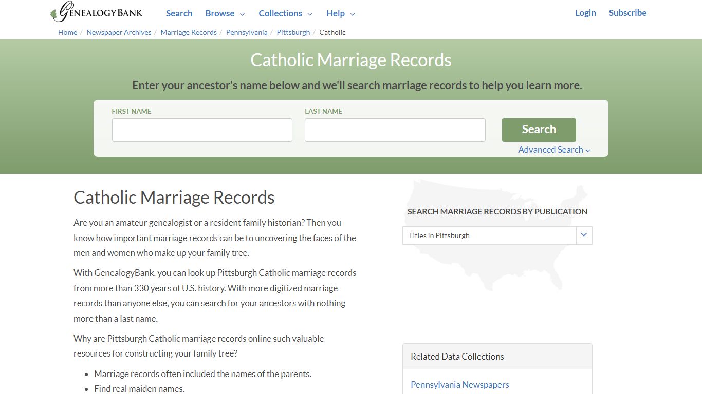 Catholic Marriage Records Online Search - GenealogyBank